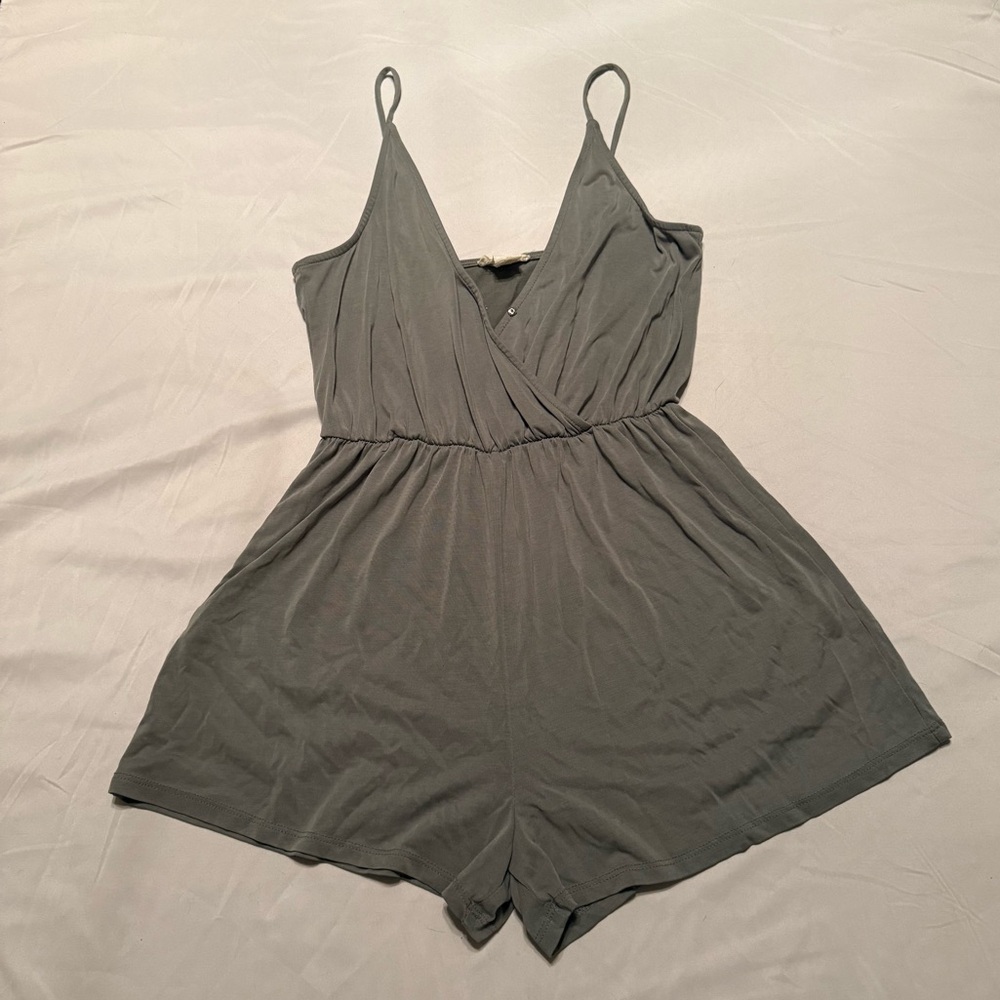 Sage Green Sleeveless Romper